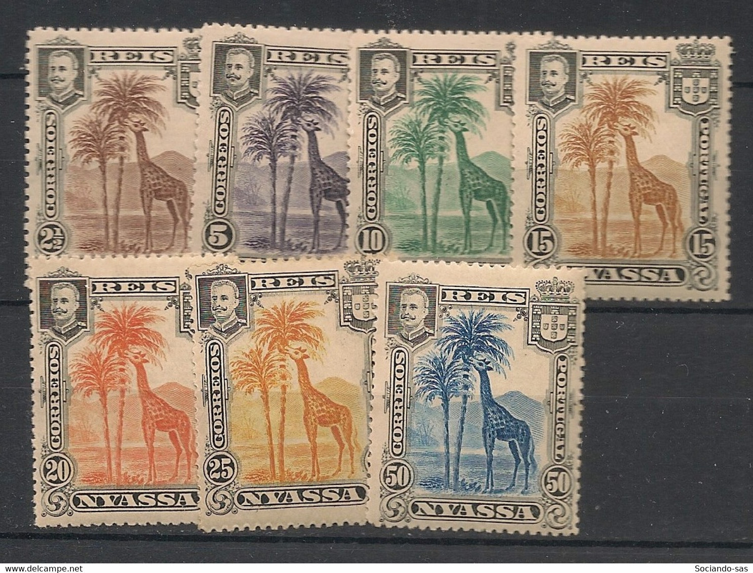 NYASSA - 1901 - N°YT. 27 à 33 - Girafes - Neuf Luxe ** / MNH / Postfrisch - Giraffen