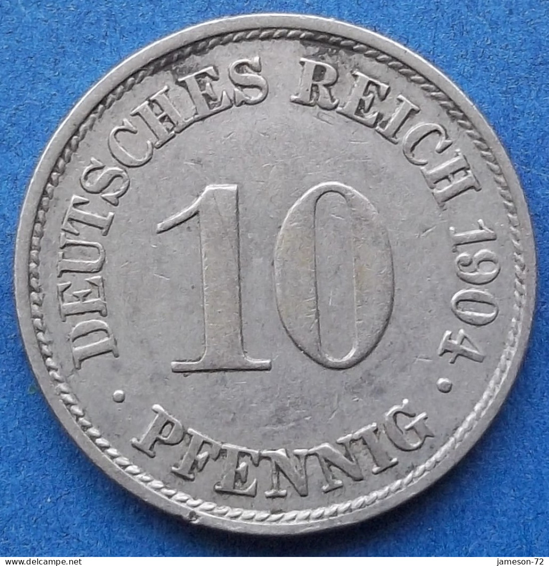 GERMANY - 10 Pfennig 1904 A KM# 12 Empire (1871-1918) - Edelweiss Coins - 10 Pfennig