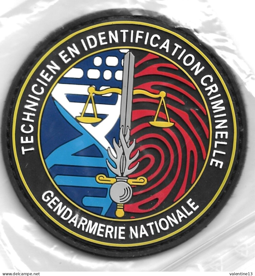 Ecusson PVC GENDARMERIE NATIONALE TECHNICIEN EN IDENTIFICATION CRIMINELLE - Police & Gendarmerie