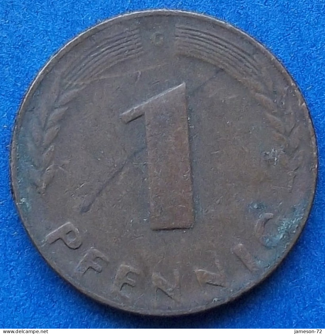 GERMANY - 1 Pfennig 1948 G KM# A101 Federal Republic Mark Coinage (1946-2002) - Edelweiss Coins - 1 Pfennig