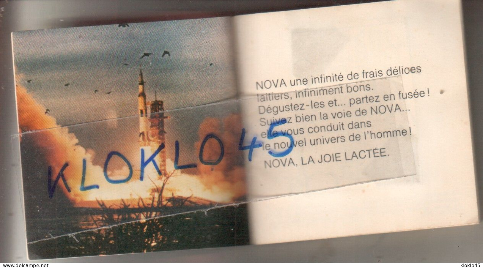 Publicité NOVA  " La Joie Lactée " Vous Offre L' Aventure De L' Espace - Petit Livre Avec Photos Couleur Collées - Astronomía