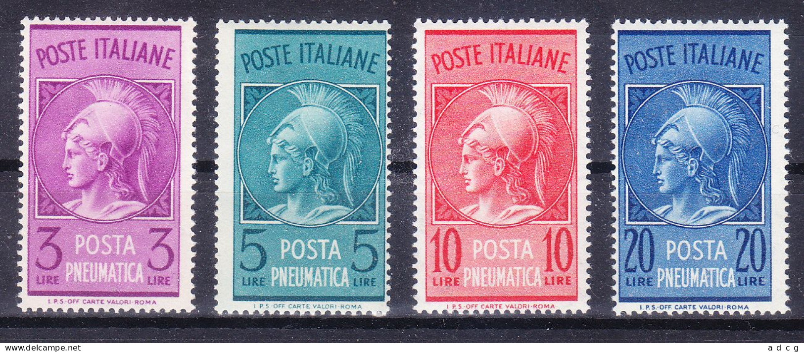 1947 POSTA PNEUMATICA MINERVA Serie Completa MNH - Poste Exprèsse/pneumatique