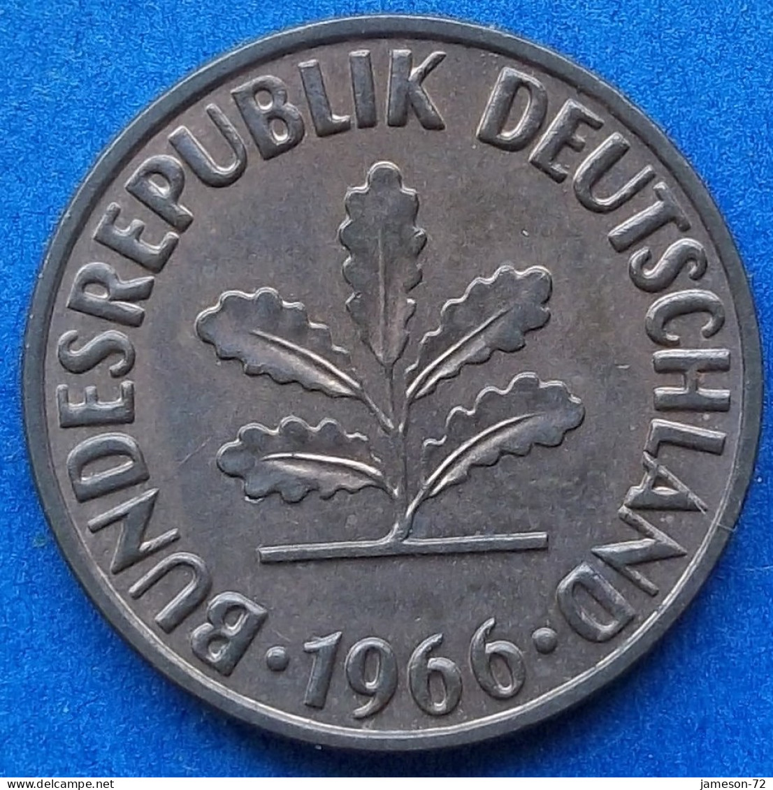 GERMANY - 2 Pfennig 1966 J KM# 106 Federal Republic Mark Coinage (1946-2002) - Edelweiss Coins - 2 Pfennig