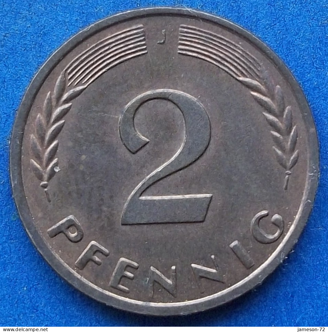 GERMANY - 2 Pfennig 1966 J KM# 106 Federal Republic Mark Coinage (1946-2002) - Edelweiss Coins - 2 Pfennig