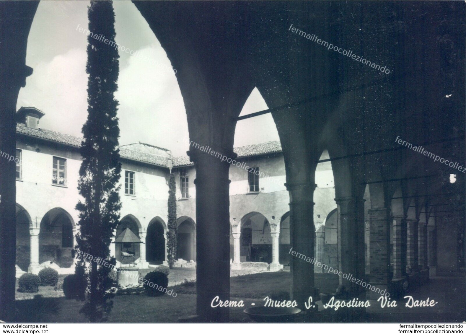 I684 Cartolina Crema Museo S.agostino Via Dante  Provincia Di Cremona - Cremona