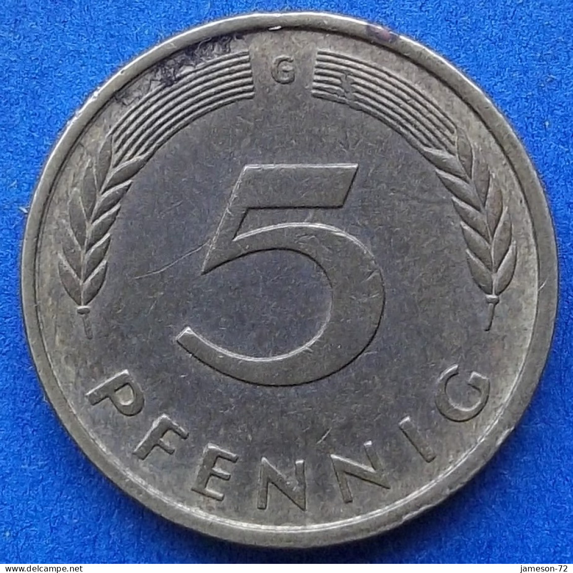 GERMANY - 5 Pfennig 1981 G KM# 107 Federal Republic Mark Coinage (1946-2002) - Edelweiss Coins - 5 Pfennig