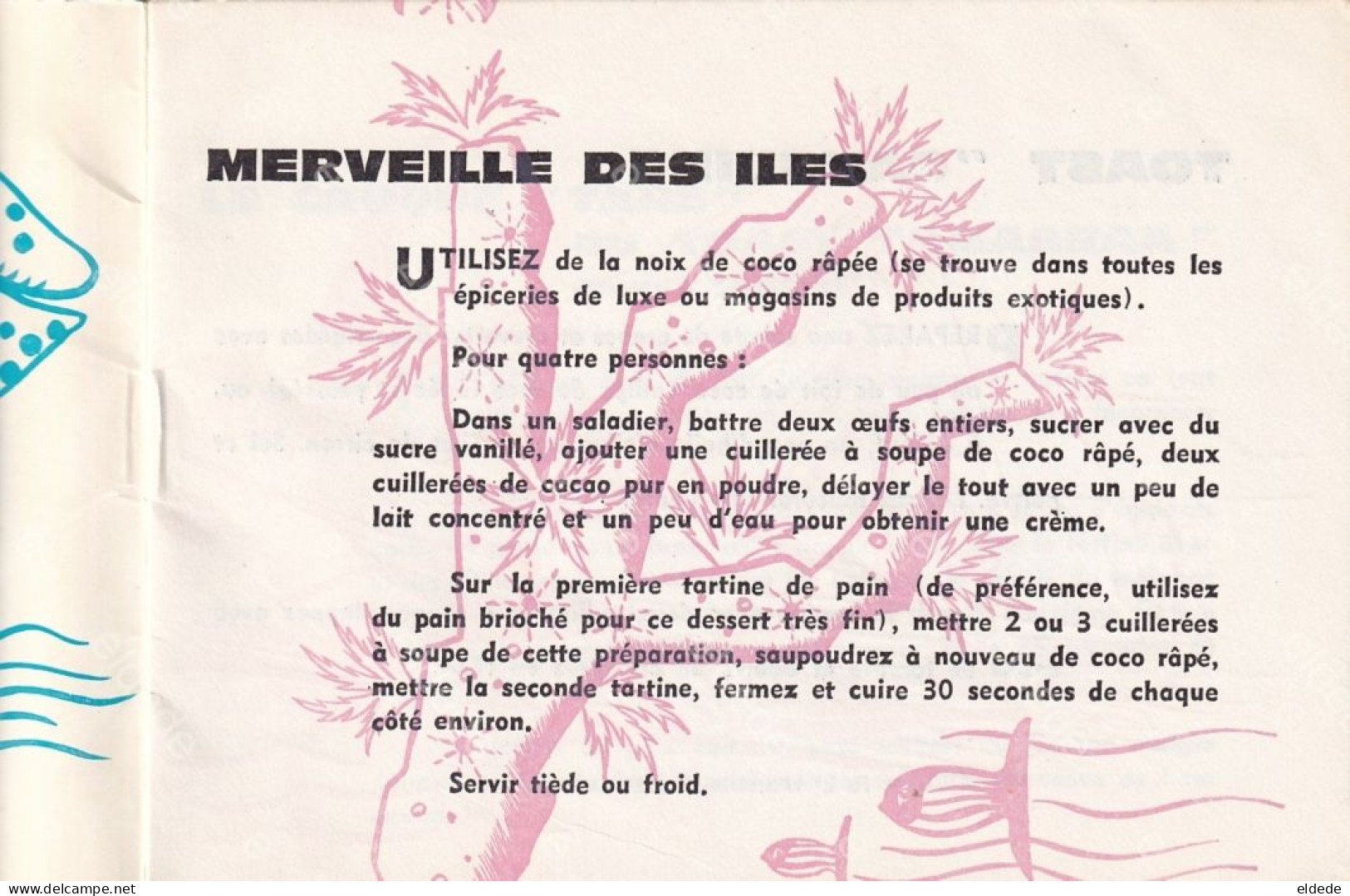 Livret Pub  Cuisor Tahiti Vahiné Gauguin Recettes Tané Popaa Moorea 176 Rue De Charonne Paris 11 Ombredane Jacques Joly - Polinesia Francese