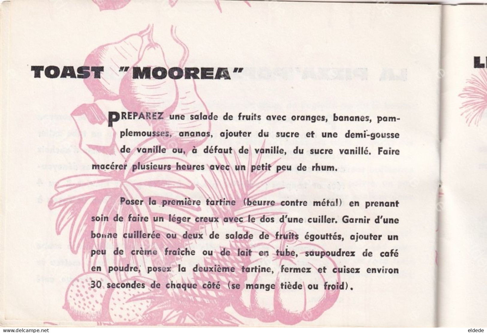 Livret Pub  Cuisor Tahiti Vahiné Gauguin Recettes Tané Popaa Moorea 176 Rue de Charonne Paris 11 Ombredane Jacques Joly