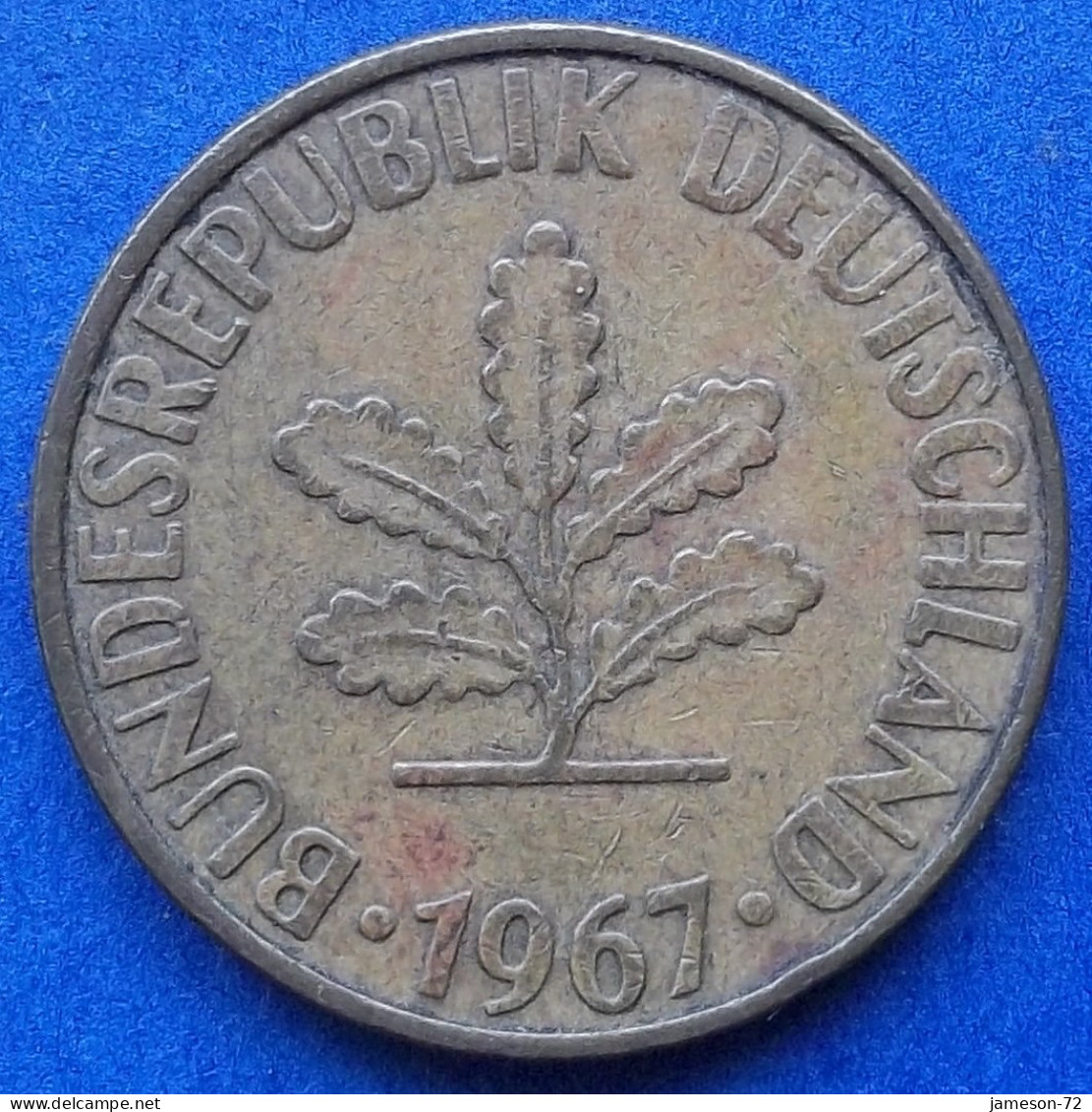 GERMANY - 10 Pfennig 1967 F KM# 108 Federal Republic Mark Coinage (1946-2002) - Edelweiss Coins - 10 Pfennig