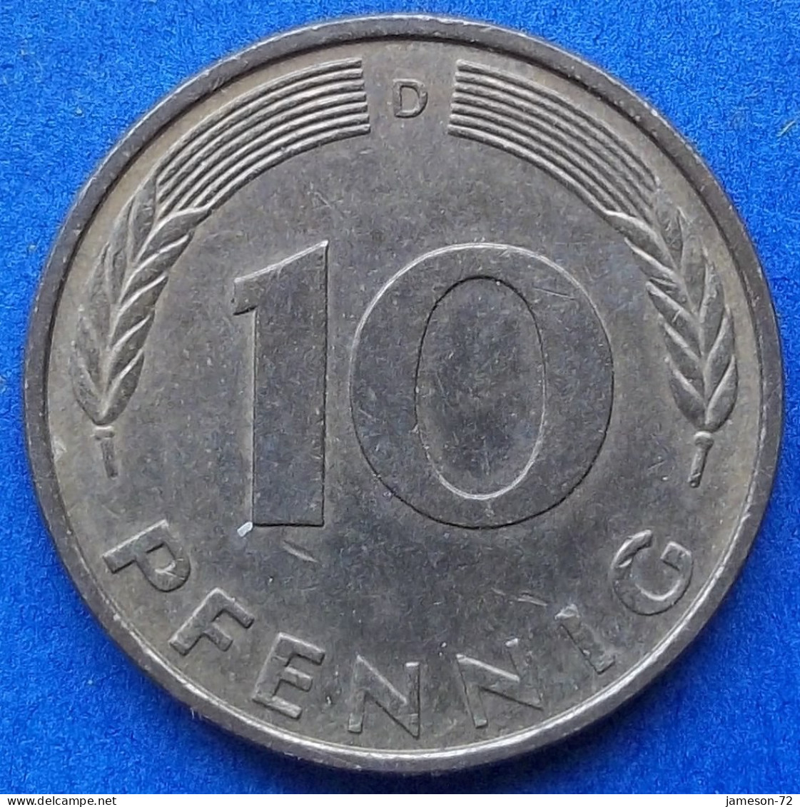 GERMANY - 10 Pfennig 1996 D KM# 108 Federal Republic Mark Coinage (1946-2002) - Edelweiss Coins - 10 Pfennig