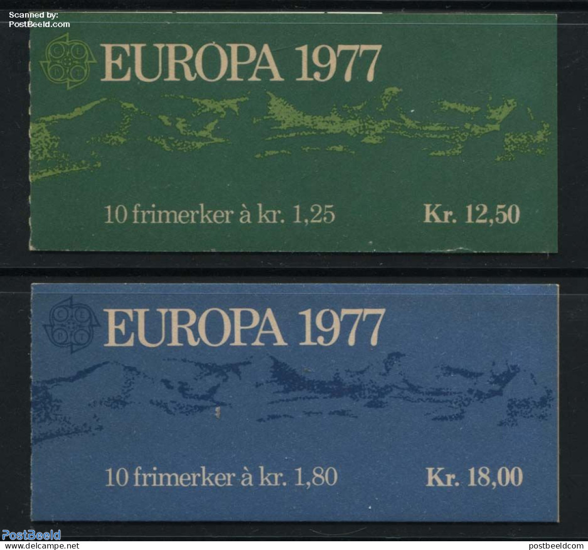 Norway 1977 Europa, 2 Booklets, Mint NH, History - Nature - Europa (cept) - Water, Dams & Falls - Stamp Booklets - Ungebraucht
