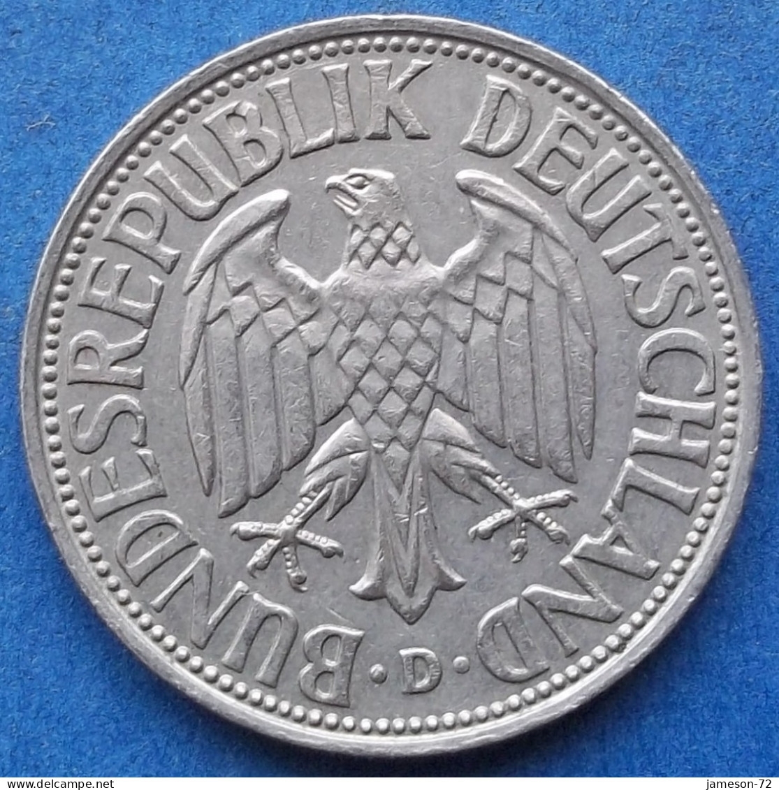 GERMANY - 1 Mark 1965 D KM# 110 Federal Republic Mark Coinage (1946-2002) - Edelweiss Coins - 1 Mark