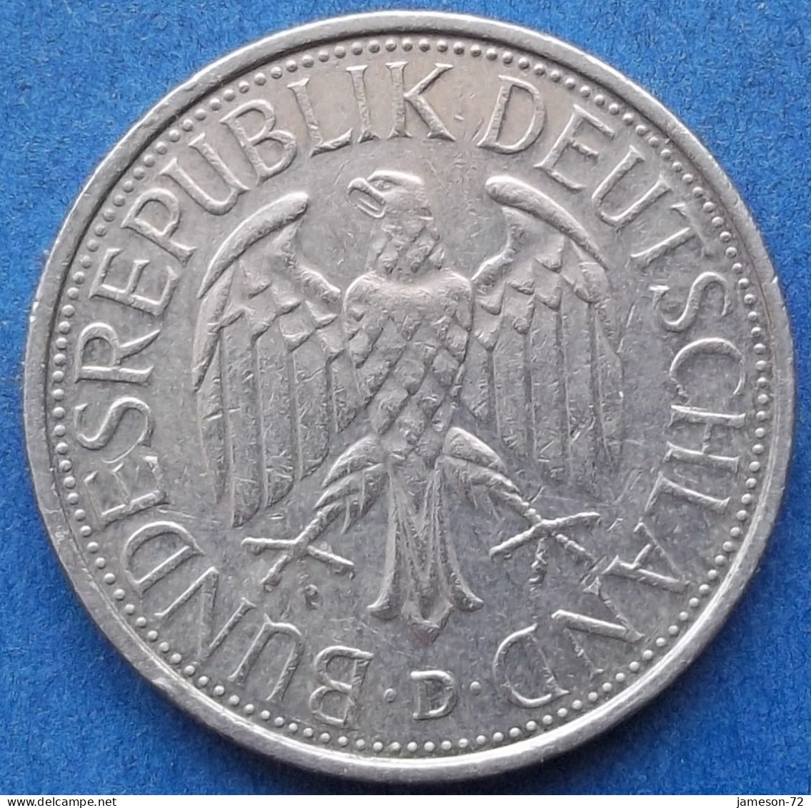 GERMANY - 1 Mark 1988 D KM# 110 Federal Republic Mark Coinage (1946-2002) - Edelweiss Coins - 1 Mark