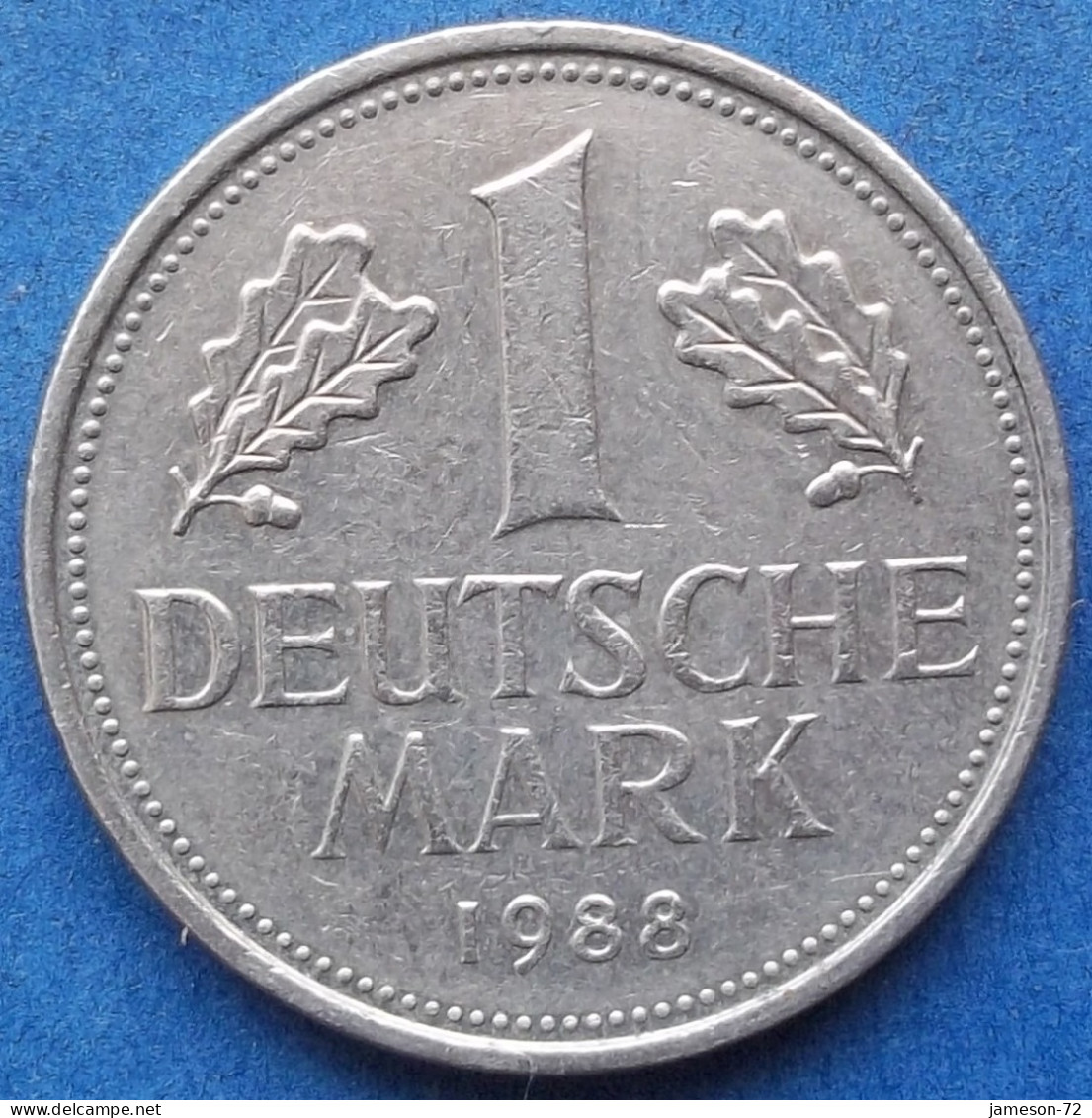 GERMANY - 1 Mark 1988 D KM# 110 Federal Republic Mark Coinage (1946-2002) - Edelweiss Coins - 1 Mark