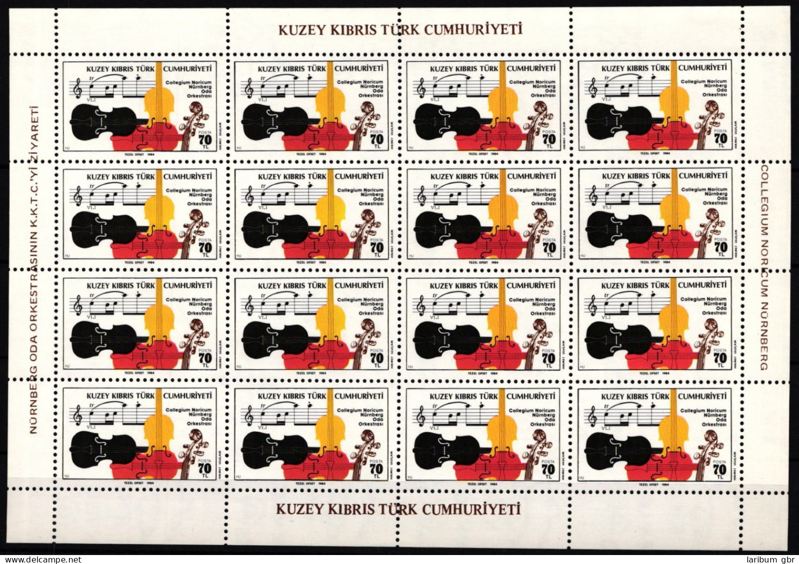 Türk. Zypern 155 Postfrisch Als Kleinbogen #JI448 - Used Stamps