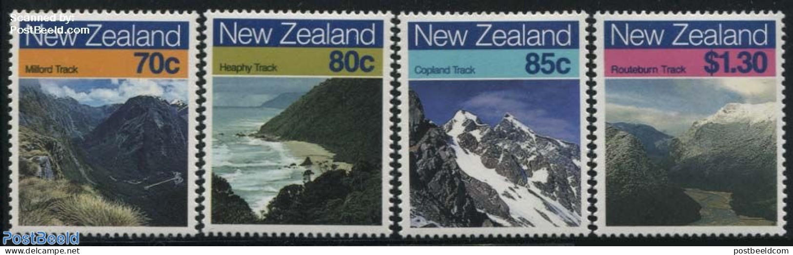 New Zealand 1988 Scenic Walkways 4v, Mint NH, Sport - Various - Mountains & Mountain Climbing - Tourism - Neufs