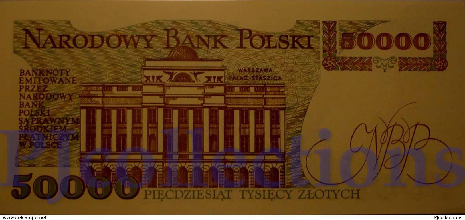 POLONIA - POLAND 50000 ZLOTYCH 1989 PICK 153a UNC PREFIX "A" RARE - Polen