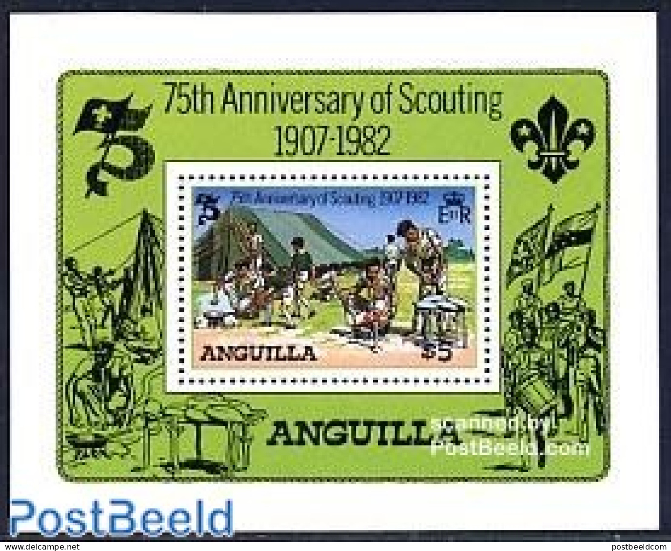 Anguilla 1982 75 Years Scouting S/s, Mint NH, Sport - Scouting - Anguilla (1968-...)