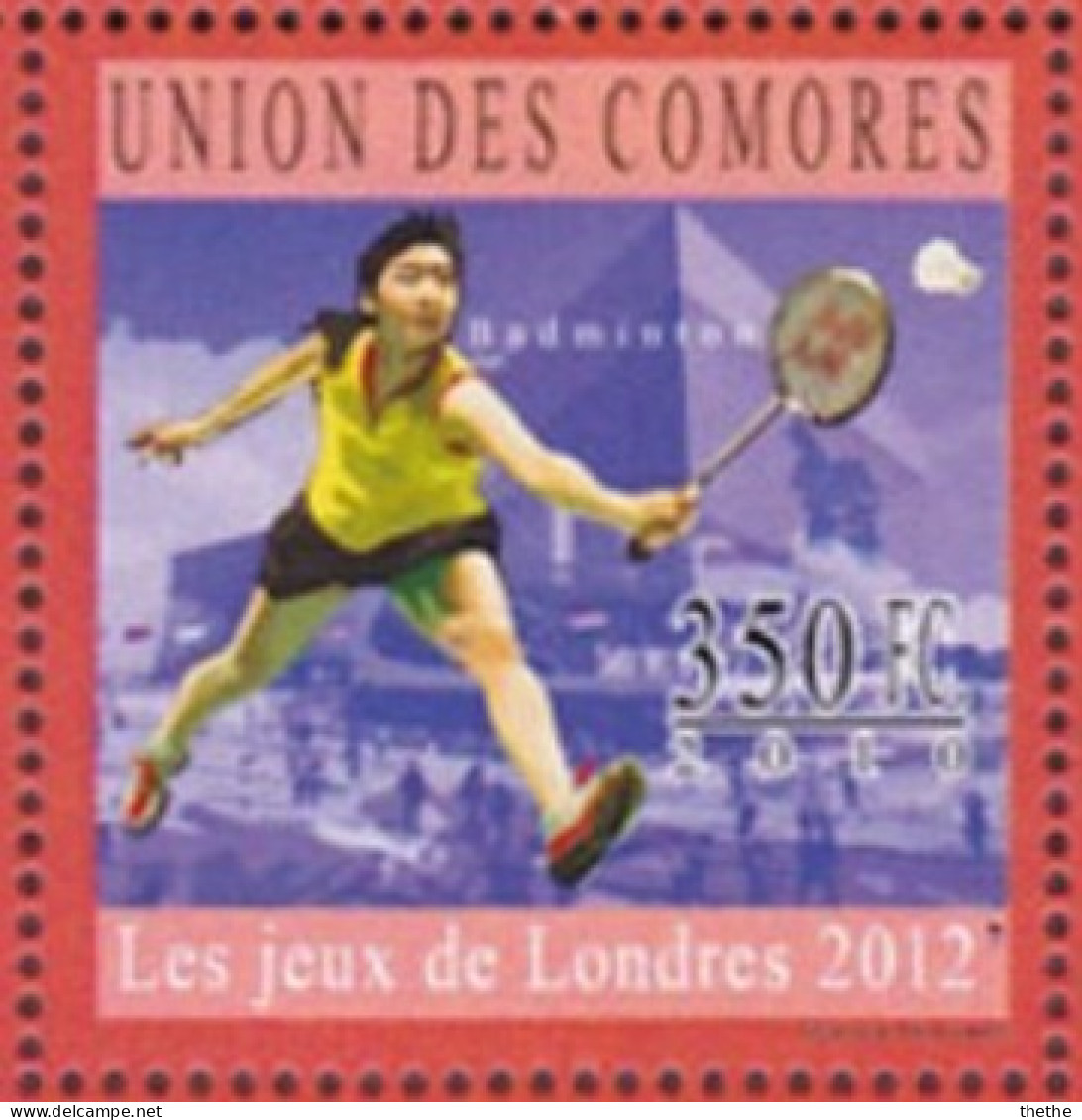 COMORES - Les Jeux De Londres : Badminton - Swimming