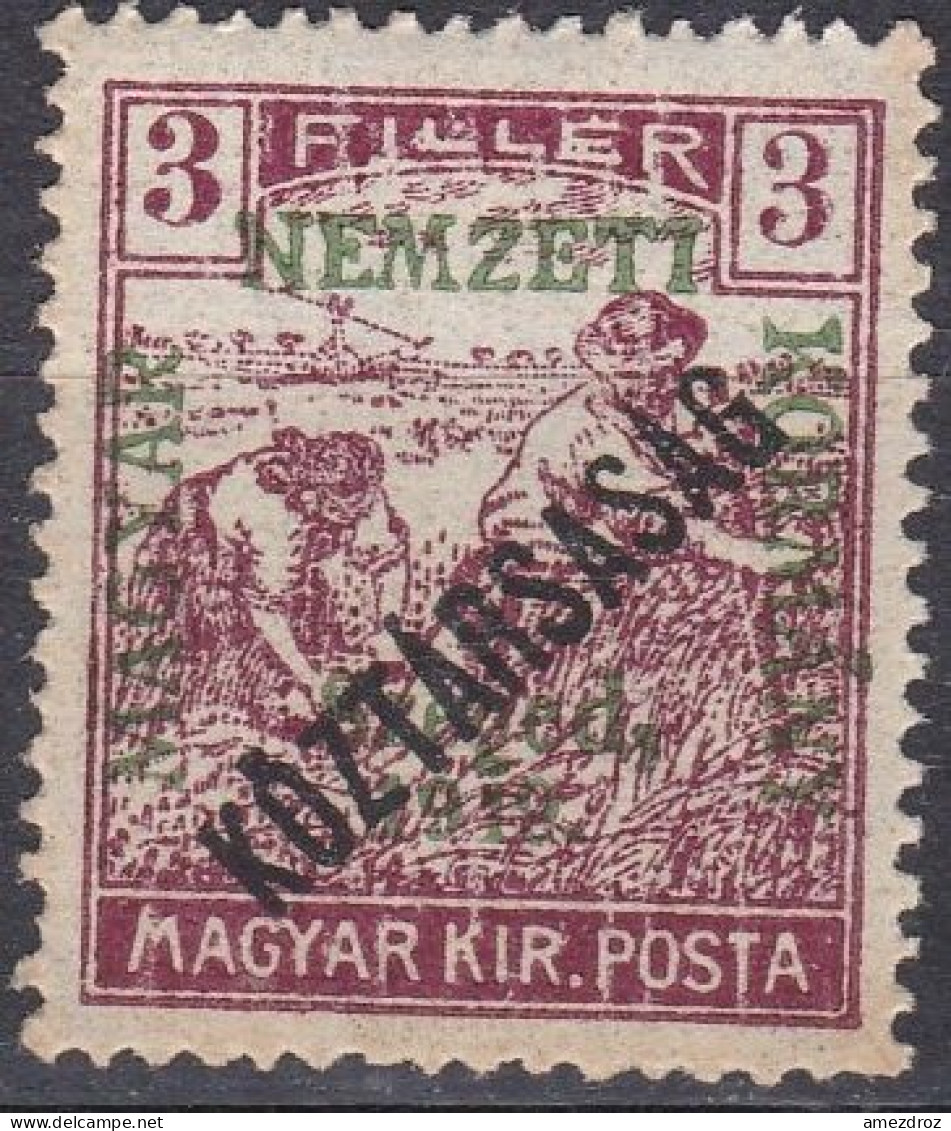 Hongrie Szeged 1919 Mi 27  NMH ** Moissonneurs   (A8) - Szeged