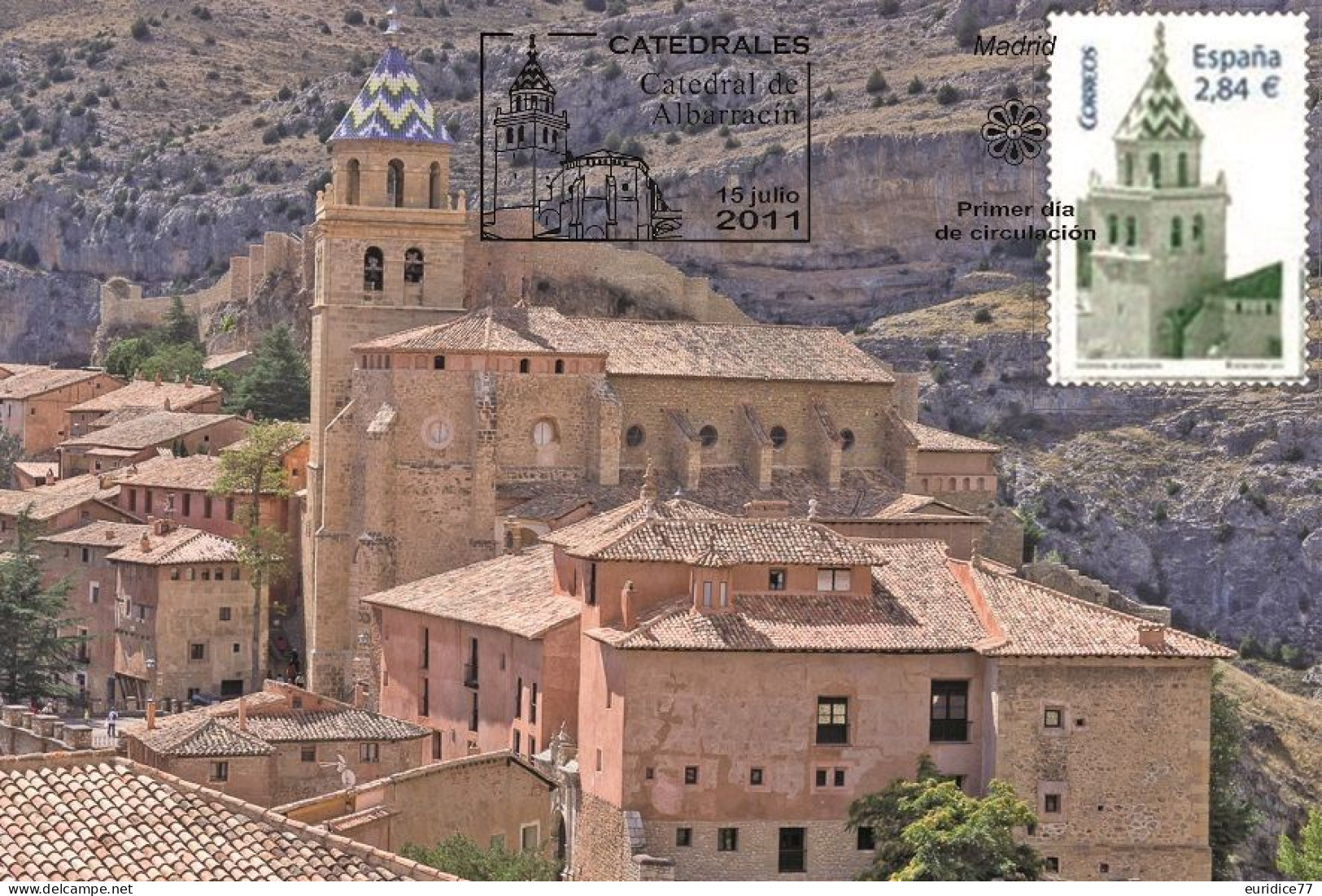 Spain 2011 - Catedral De Albarracin Carte Maximum - Iglesias Y Catedrales