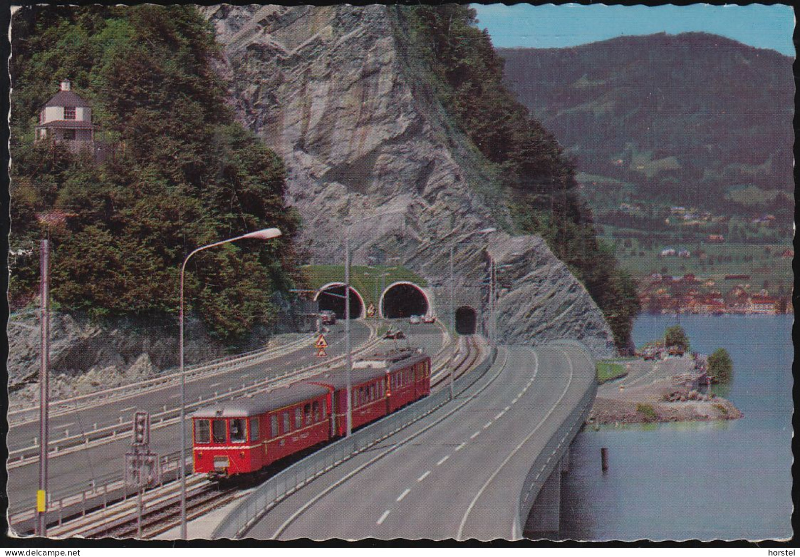 Schweiz - 6362 Stansstad - Vierwaldstättersee - Tunnel - Engelberg-Bahn - Train - Eisenbahn - Nice Stamp - Stansstad