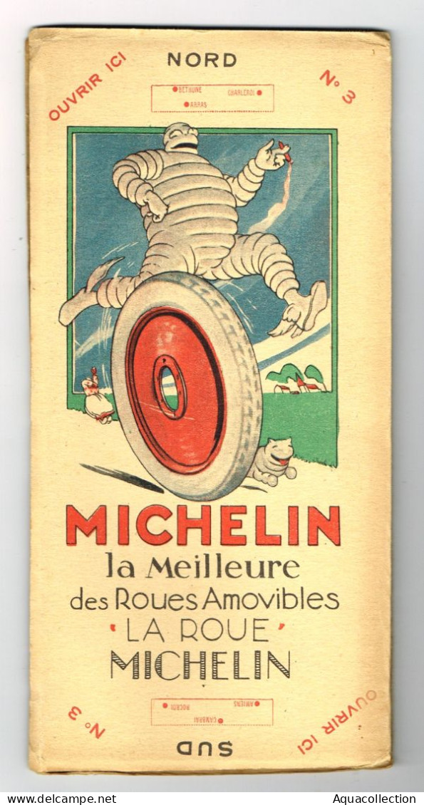 Carte Routière Michelin. Amiens - Arras N°3. - Michelin-Führer