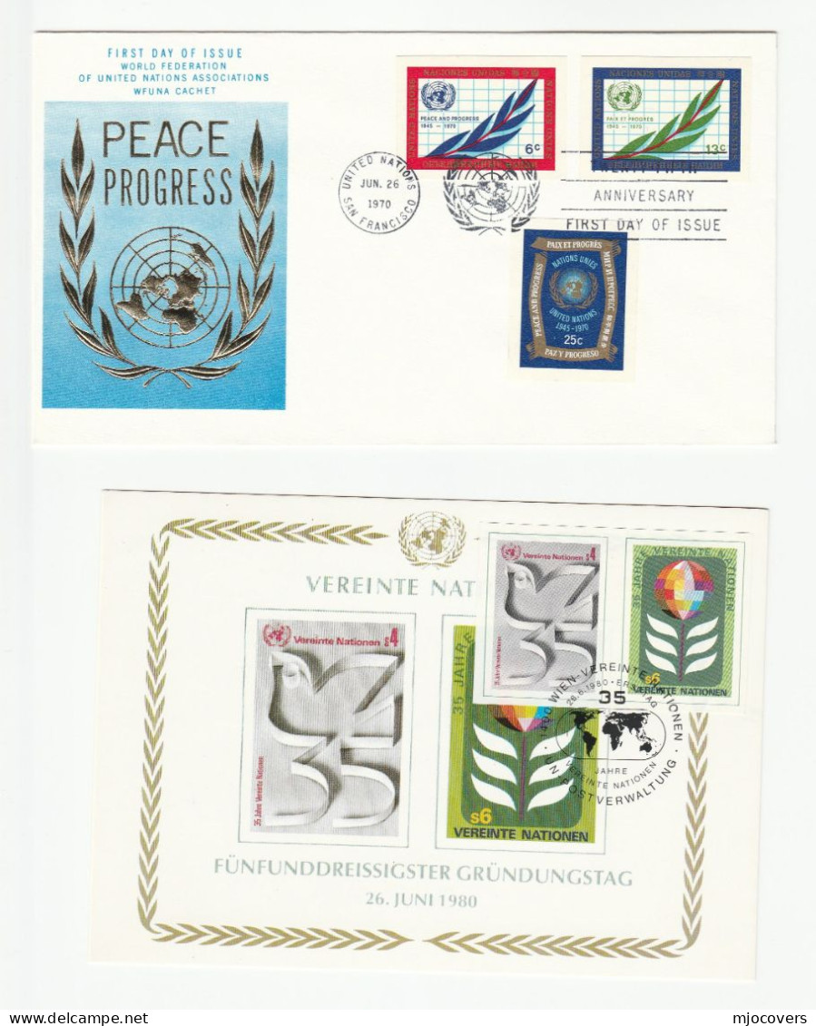 IMPERF Stamps 2 Diff FDC  United Nations Cover & Maximum Card - Collections, Lots & Series