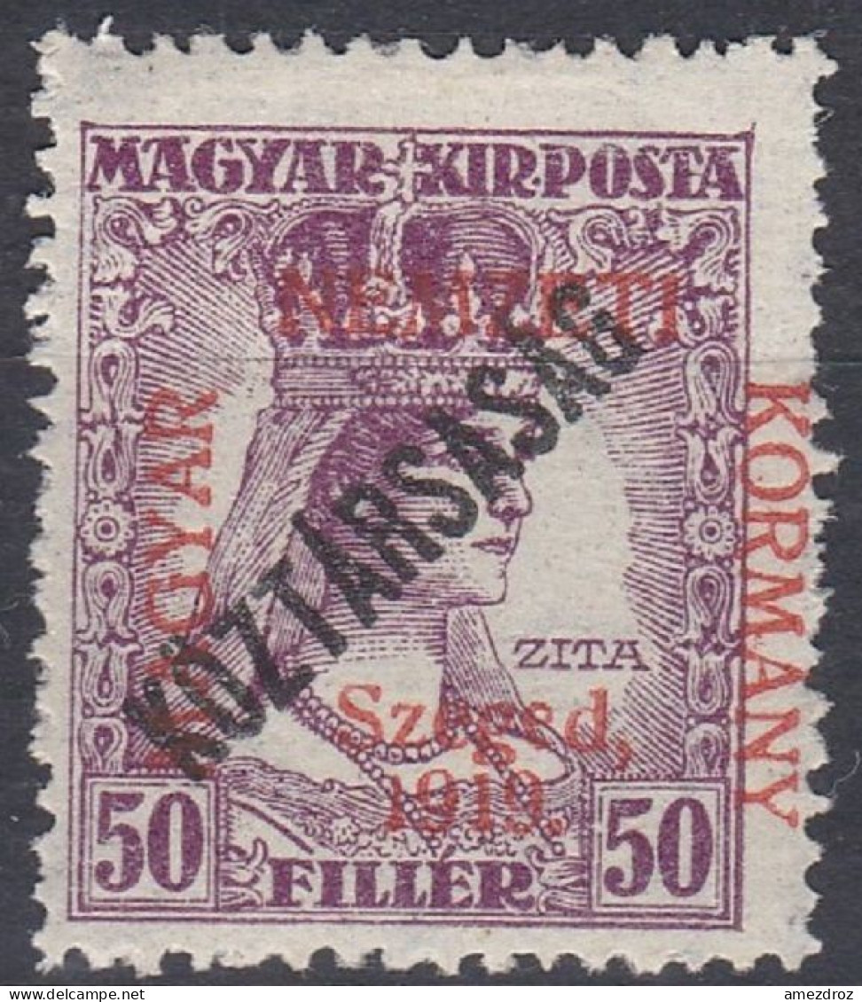 Hongrie Szeged 1919 Mi 40  MH * Reine Zita  (A10) - Szeged