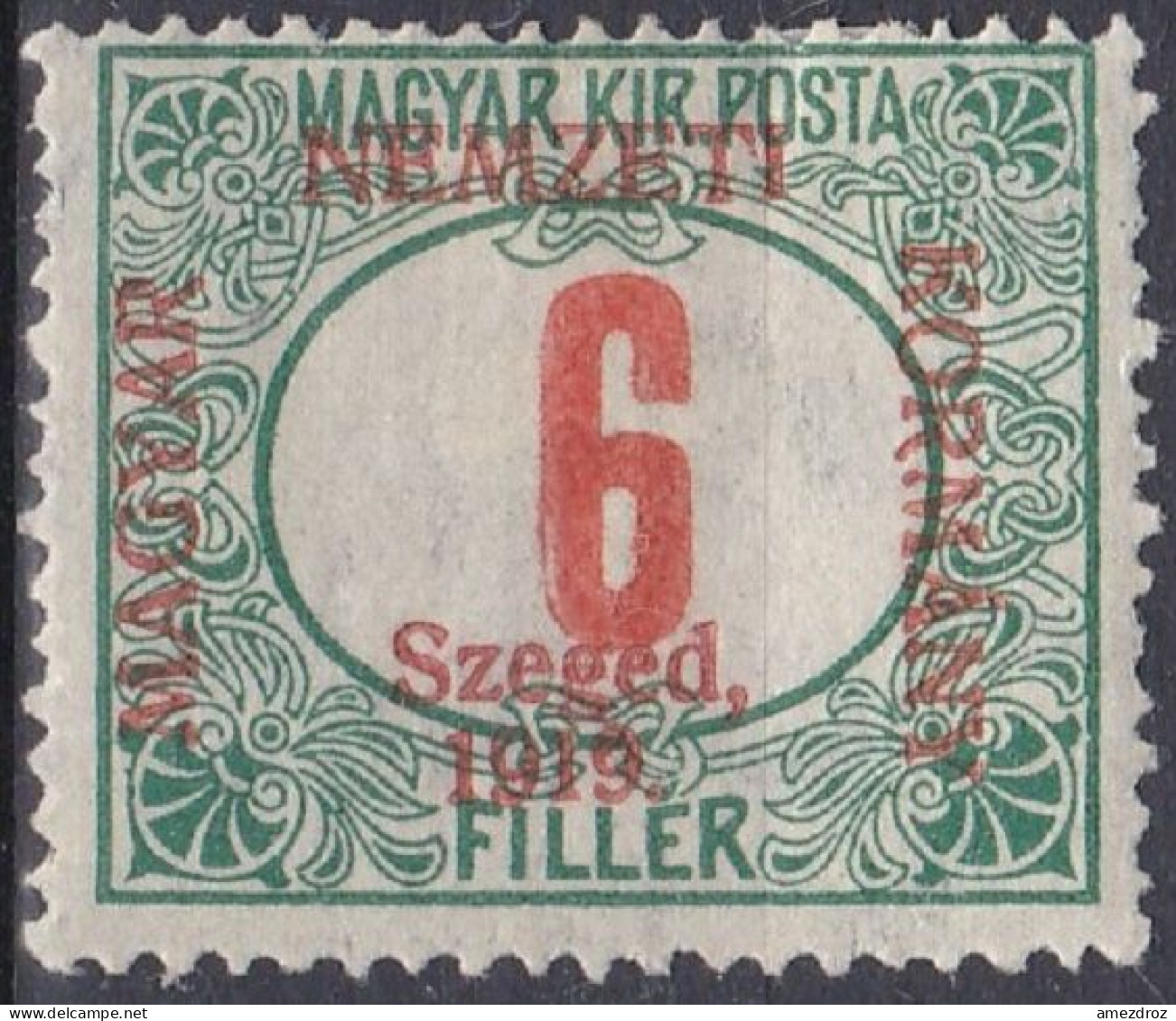 Hongrie Szeged Taxe 1919 Mi 2 MH *  (A8) - Szeged