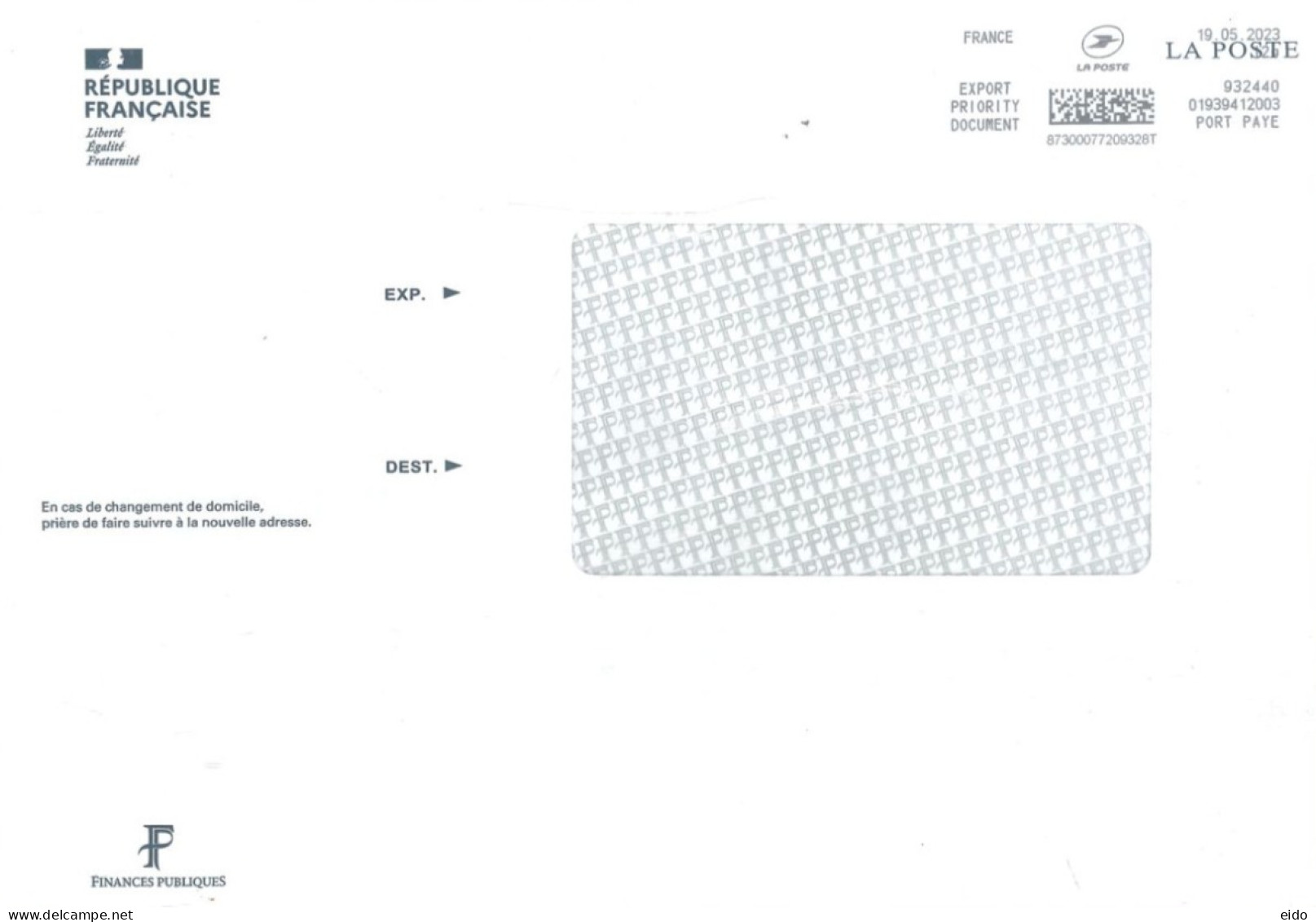 FRANCE - 2023, POSTAL PRIORIY FRANKING MACHINE COVER TO DUBAI. - Brieven En Documenten