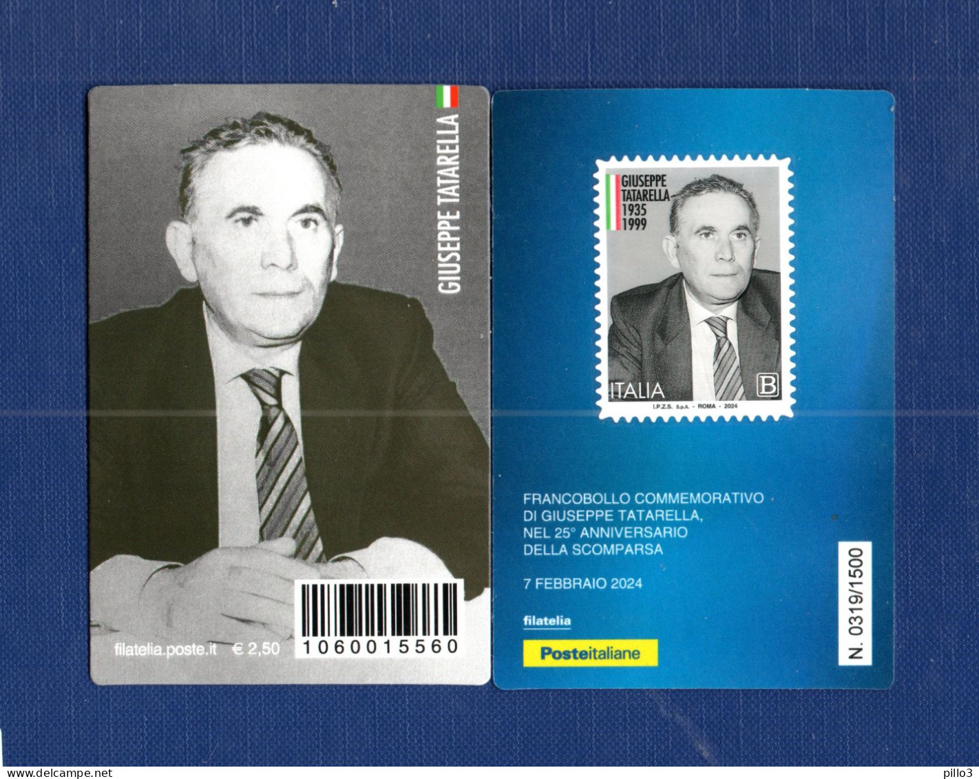 ITALIA :  Tessera Filatelica - Giuseppe TATARELLA  -  7.02.2024 - Philatelic Cards