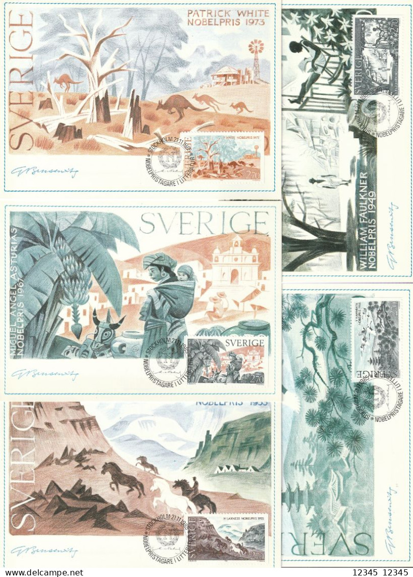 Zweden 1985, Nobelprice Winners - Cartoline Maximum