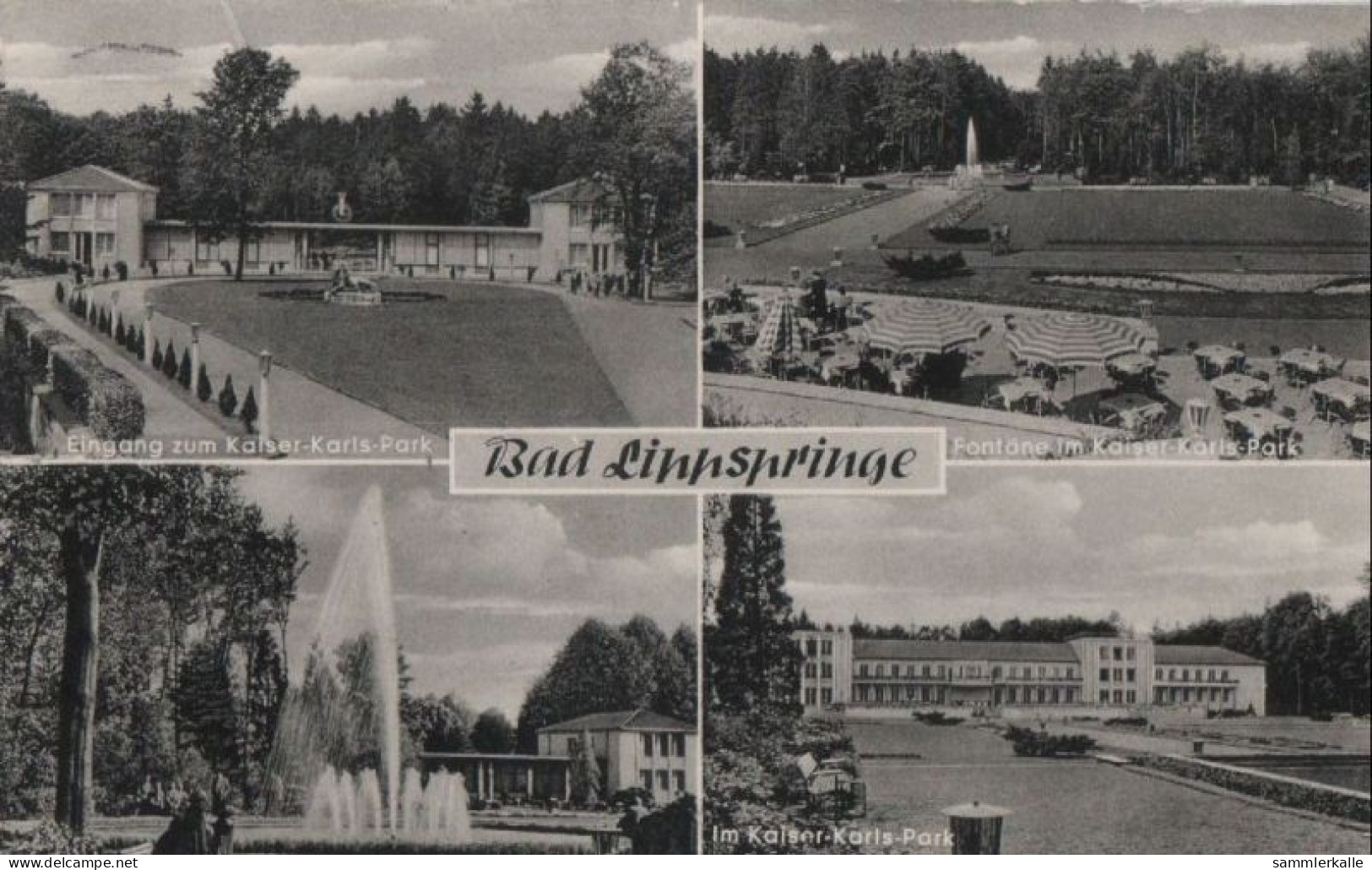 41891 - Bad Lippspringe - U.a. Fontäne Im Kaiser-Karls-Park - 1956 - Bad Lippspringe