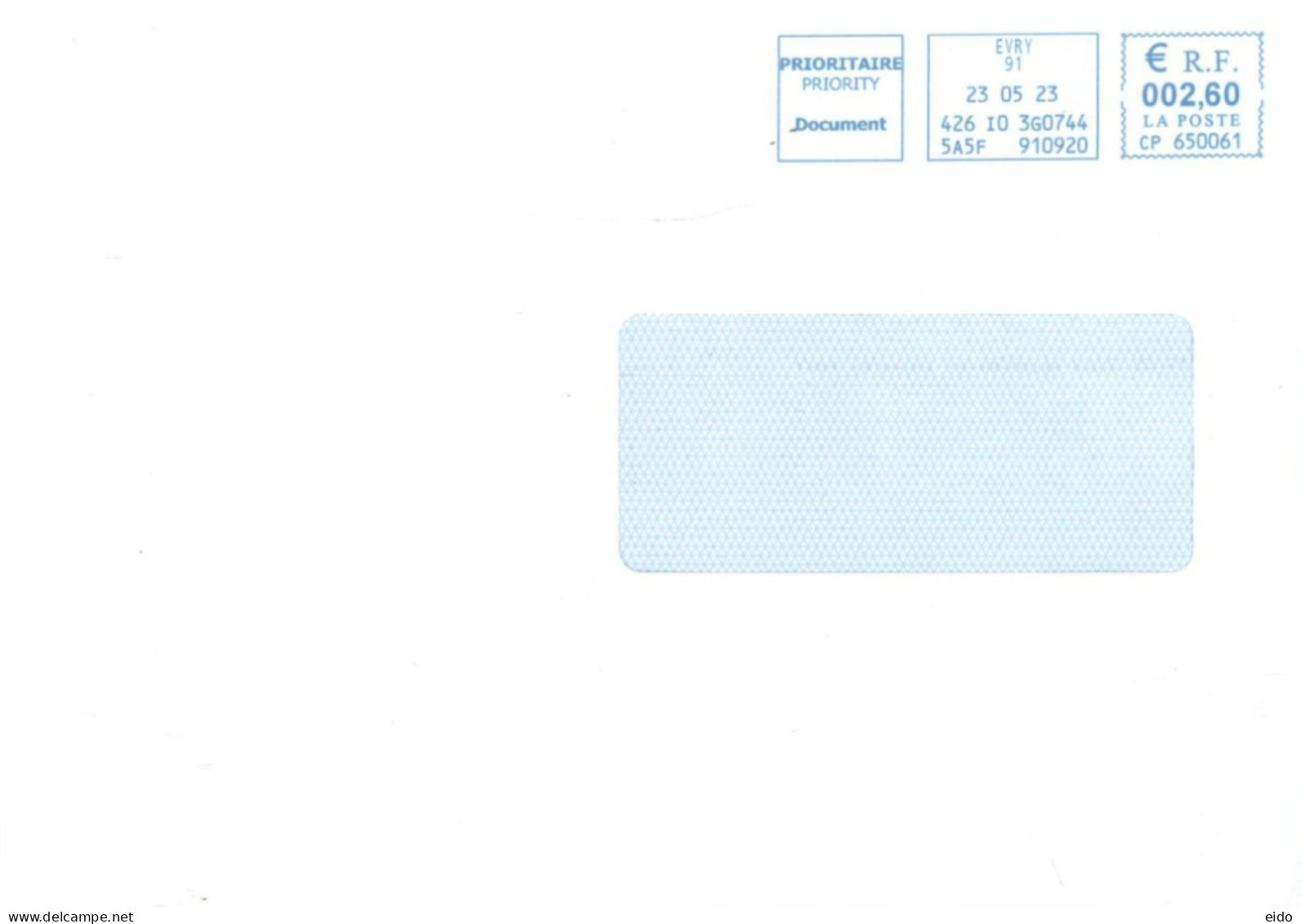 FRANCE - 2023, POSTAL PRIORIY FRANKING MACHINE COVER TO DUBAI. - Covers & Documents