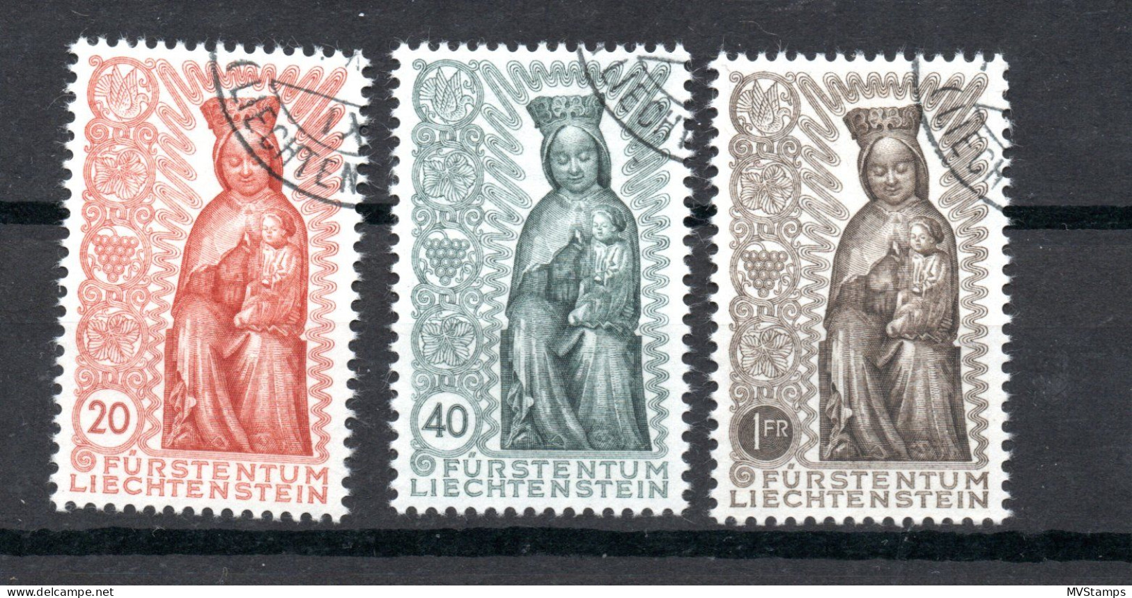 Liechtenstein 1954 Set Maria Magdalena Stamps (Michel 329/31) Nice Used - Used Stamps