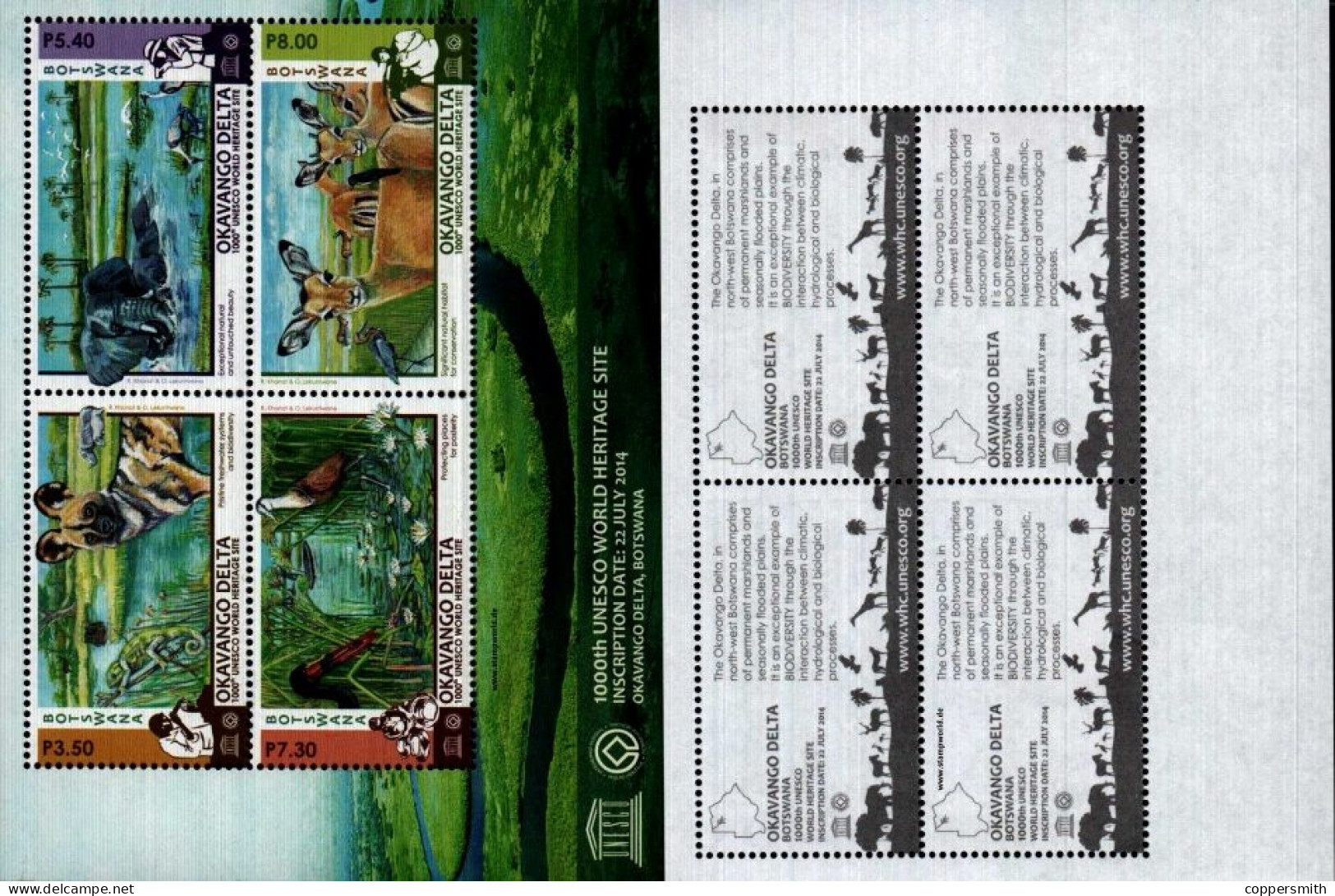 (265) Botswana  2015 / Okavango Sheet / Bf / Bloc / Animals / Fauna / Tiere  ** / Mnh  Michel BL 46 - Botswana (1966-...)