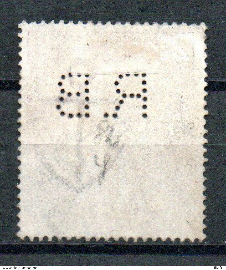 Yv 86 - Perfin R.B. - Period 1840 - 1901 "Queen Victoria" : Quality Stamp (2 Scans) - Perfins