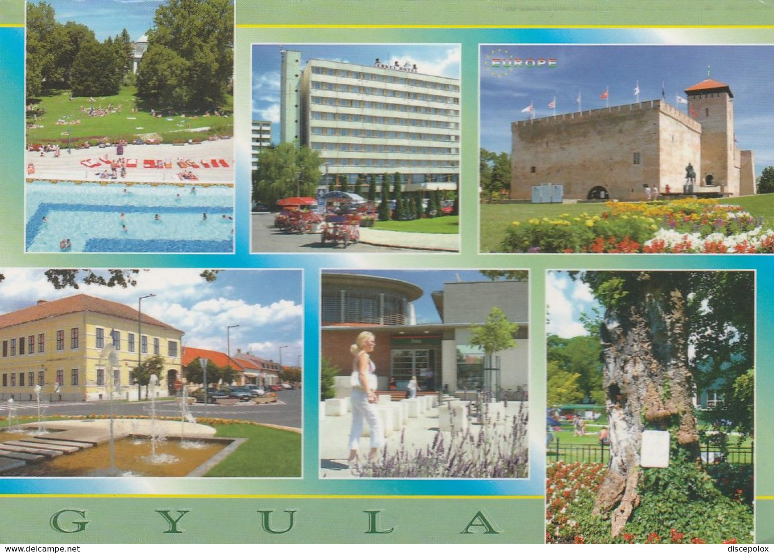 U5737 Gyula - Panorama Vedute Multipla Multiview - Nice Stamps Timbres Francobolli / Viaggiata 2003 - Ungarn