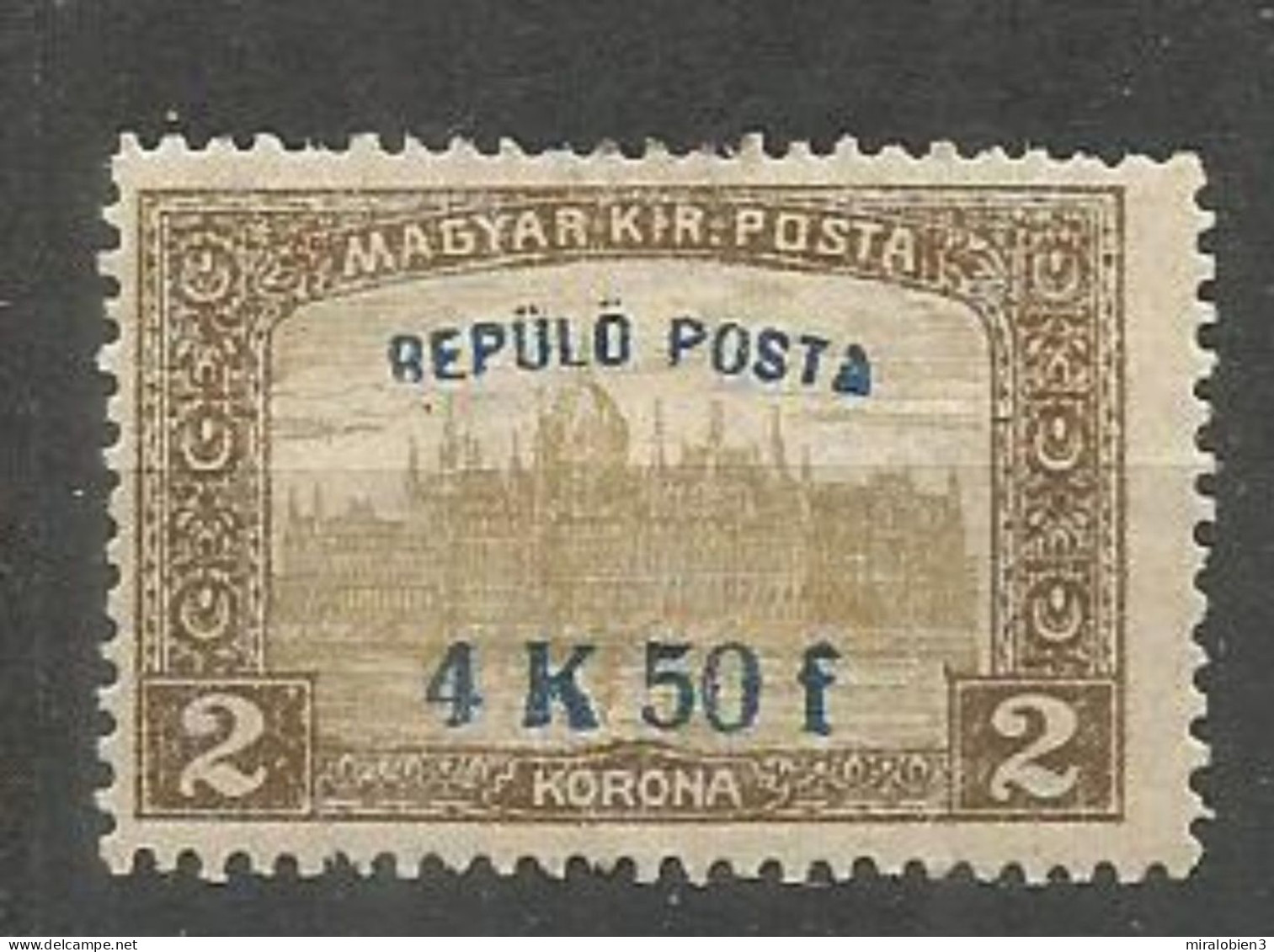 HUNGRIA CORREO AEREO YVERT NUM. 2 * NUEVO CON FIJASELLOS - Unused Stamps