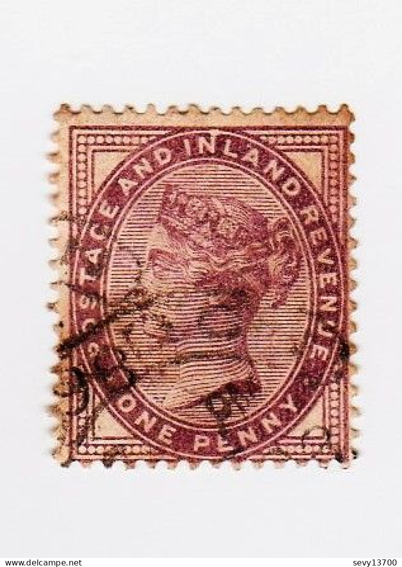 Grande Bretagne Queen Victoria Année 1881 One Penny Postage And Inland YT N° GB 72 - Oblitérés
