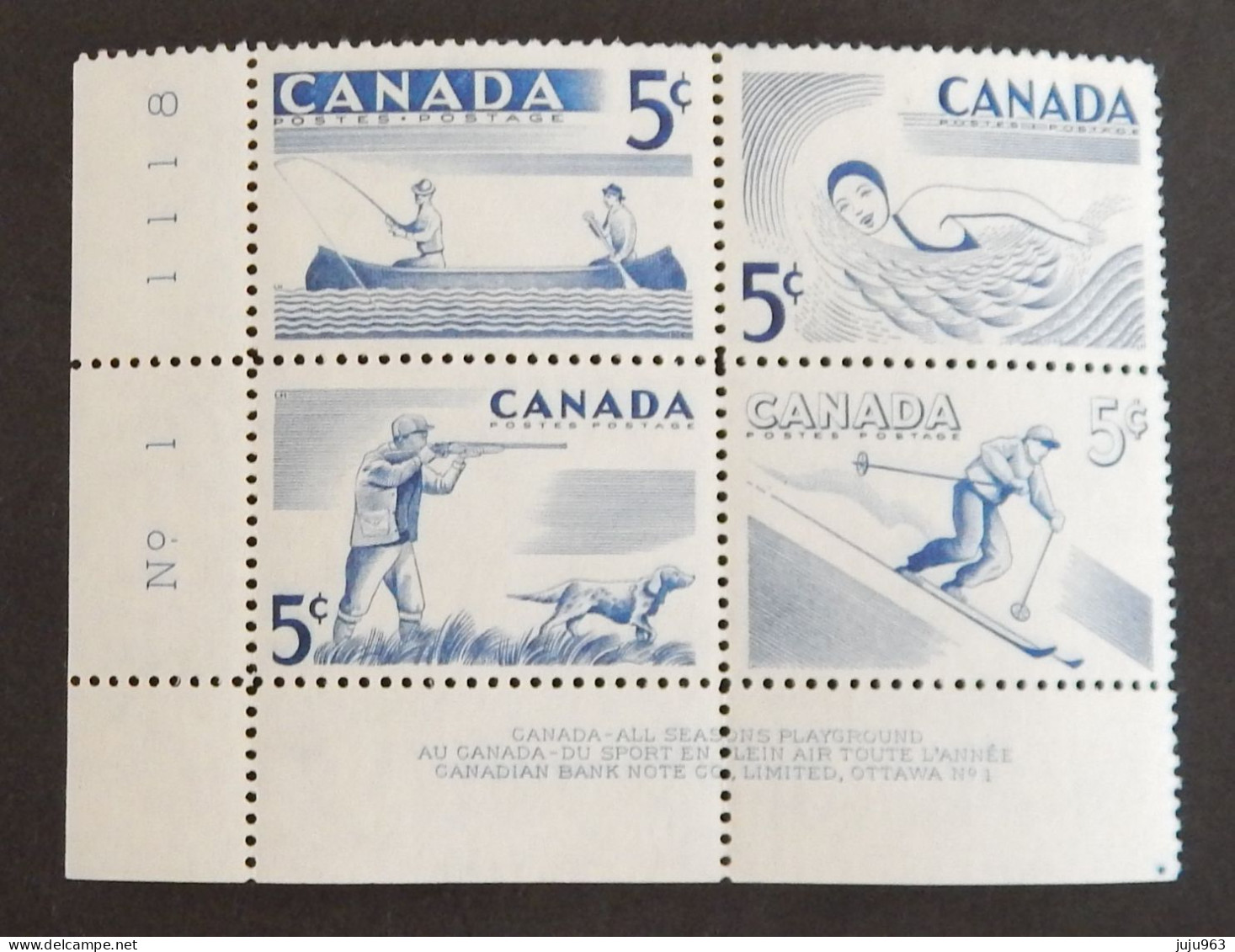 CANADA YT 292/295 NEUFS**MNH AVEC BDF "SPORTS EN PLEIN AIR"  ANNÉE 1957 - Neufs