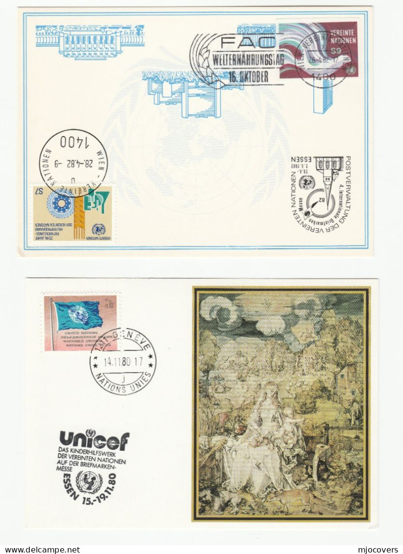 4 Diff United Nations EXHIBITION CARDS Event Cover - Colecciones & Series