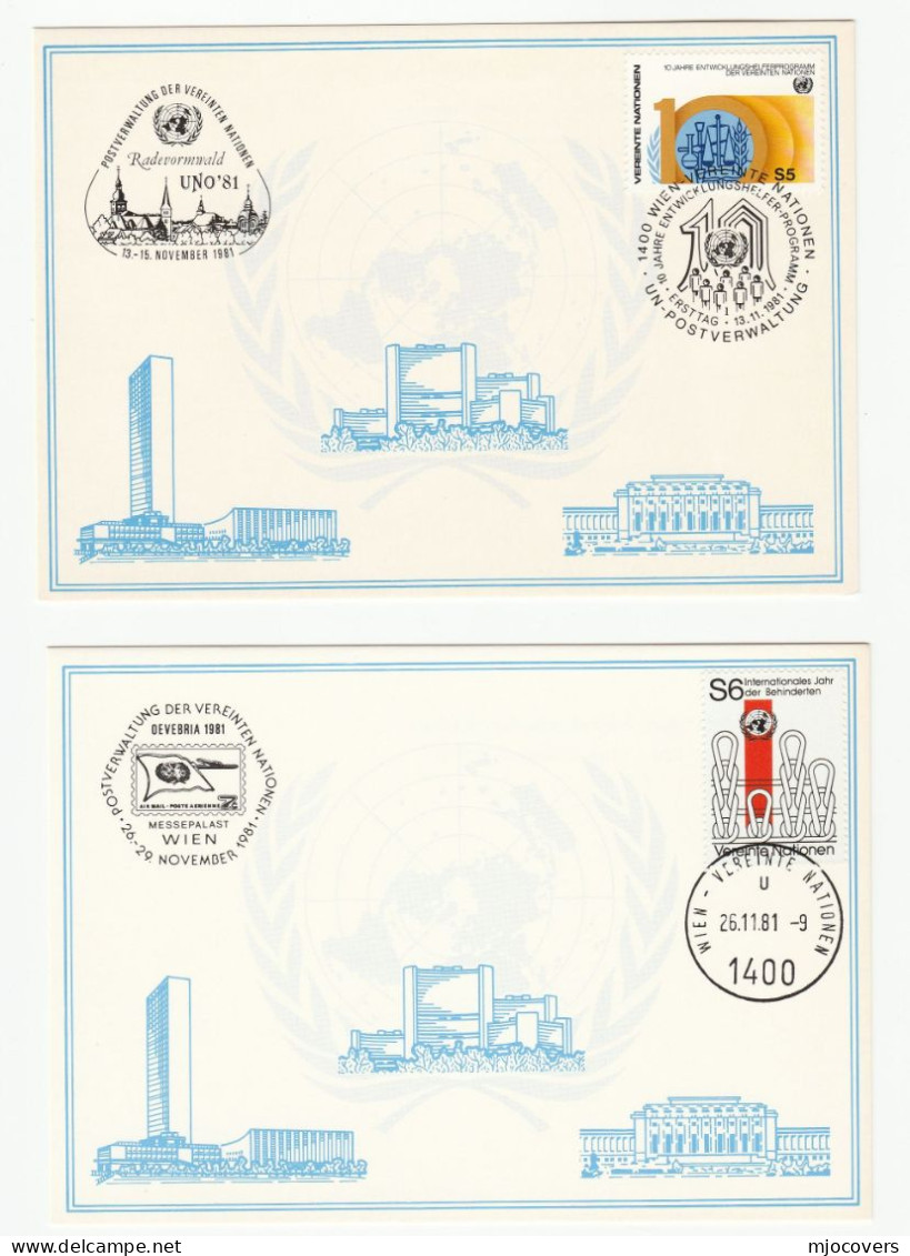 4 Diff United Nations EXHIBITION CARDS Event Cover - Colecciones & Series