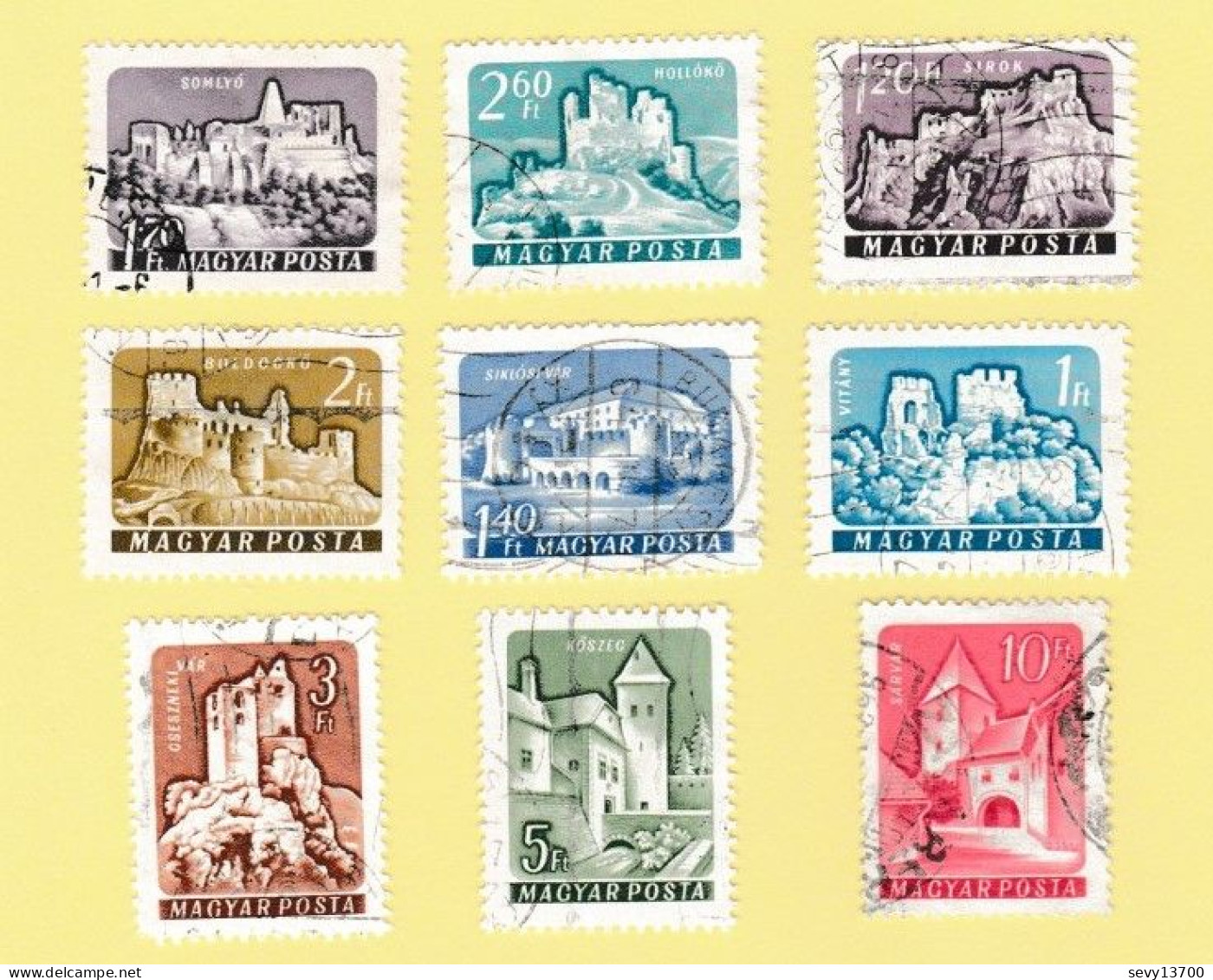 Hongrie - Magyar Posta - Lot De 57 Timbres Les Constructions (Chateaux, Immeubles Barrages ....) - Collections