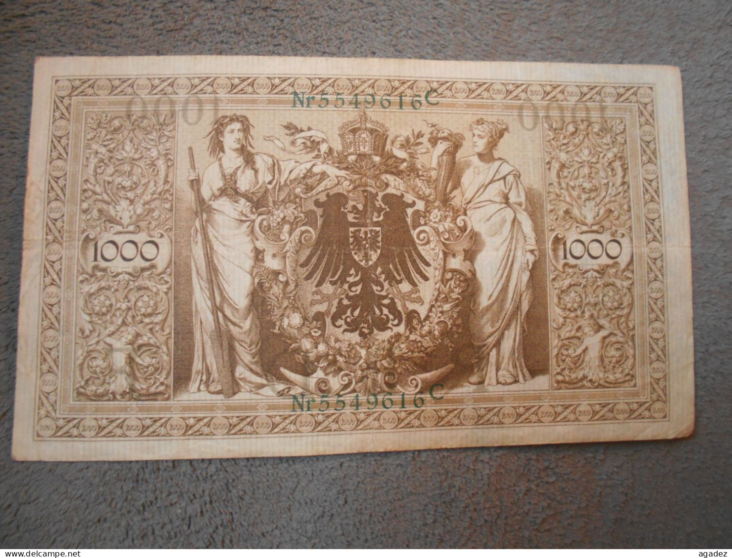 Ancien Billet De Banque Allemagne 1910  1000 Mark - 1000 Mark