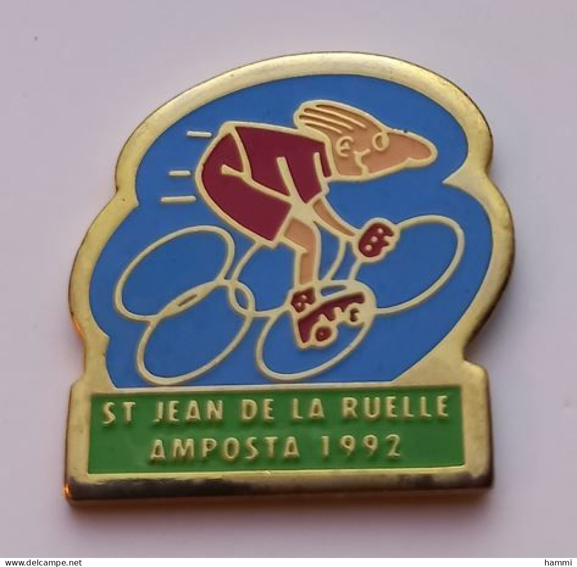 A355 Pin's Vélo Cyclisme ST Saint Jean De La Ruelle AMPOSTA Loiret Anneaux Jeux Olympiques JO Achat Immédiat - Olympic Games