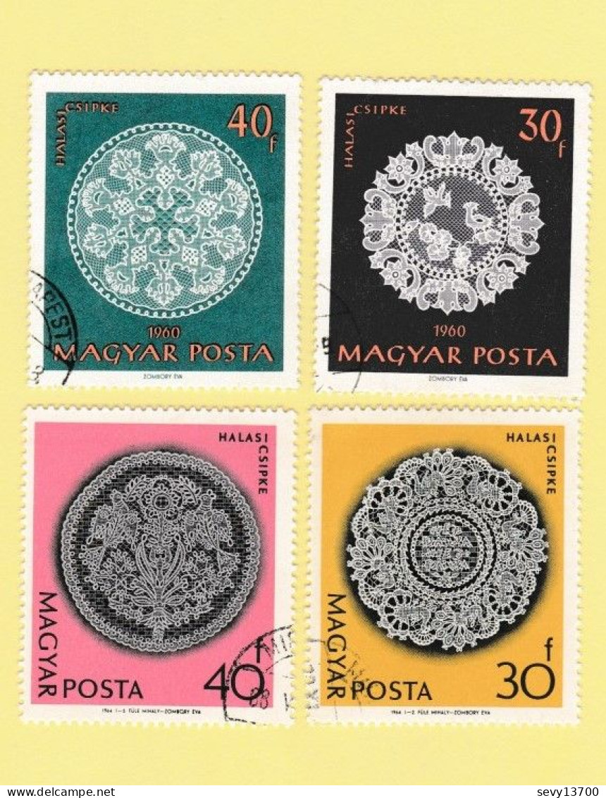 Hongrie - Magyar Posta - lot de 36 timbres le travail, l'artisanat, les moissons, la faïence et la dentelle