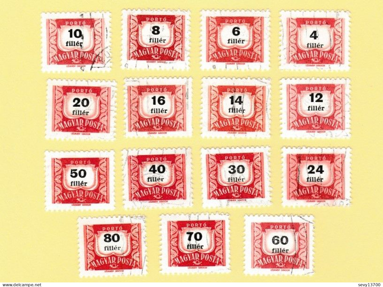 Hongrie - Magyar Posta - Lot De 51 Timbres Taxe Et De Service - Dienstmarken