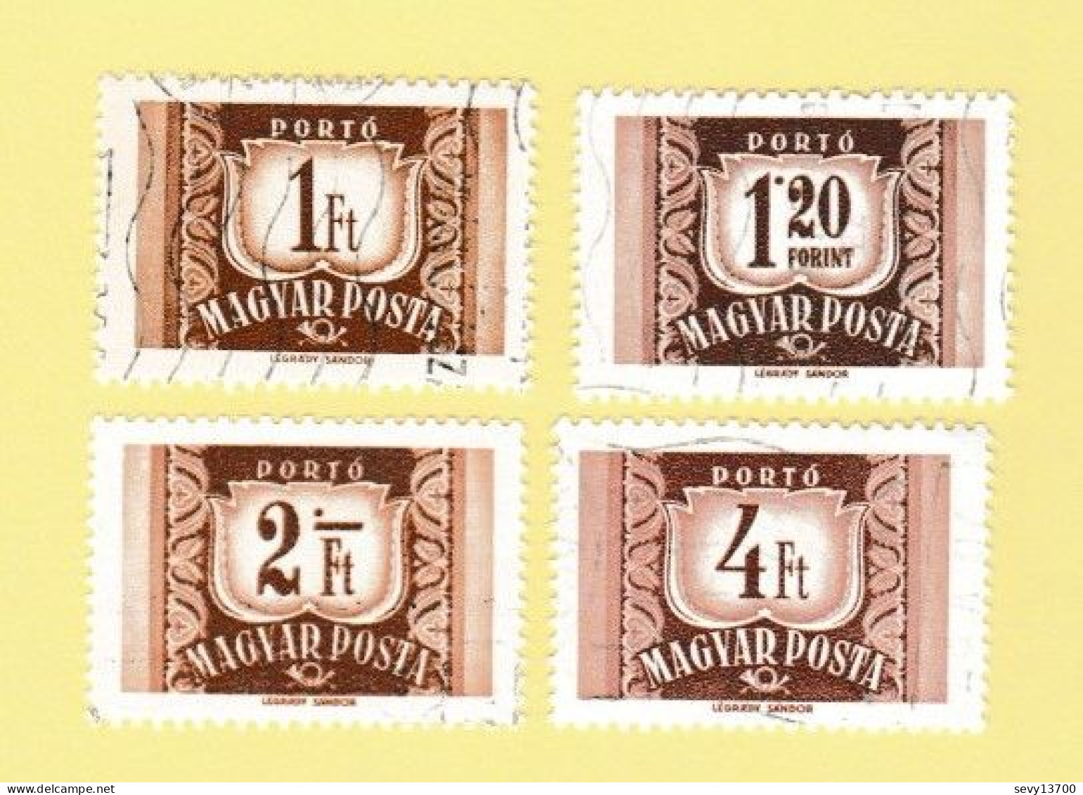Hongrie - Magyar Posta - lot de 51 timbres taxe et de service